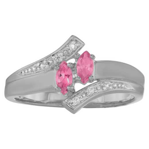 Women's Double Marquise Promise Ring: Delight Quick Ship